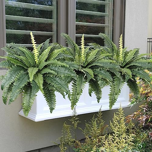 Faux Boston Ferns 2x artificial artificial plants set for home and garden