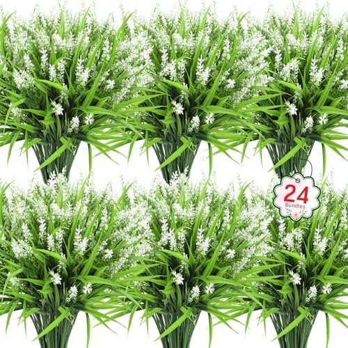 Ouddy Decor 24 Artificial Flowers Outdoor Use