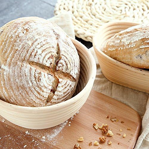 Sourdough Proofing Basket Set Natural Rattan Handmade